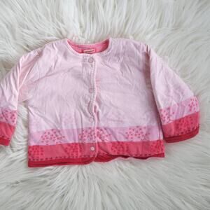Marese Toddler Pink Snap Front Jacket Textured Cotton Girl 18 months